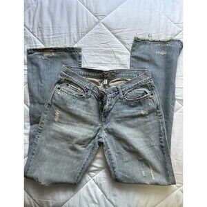 Vintage Abercrombie & Fitch Distressed Light Blue Denim Jeans 5-Pocket